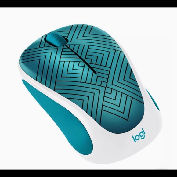 Logitech M317c (Collection) Wireless Optical Mouse - NWT - Color:  Teal Maze - Picture 2 of 10